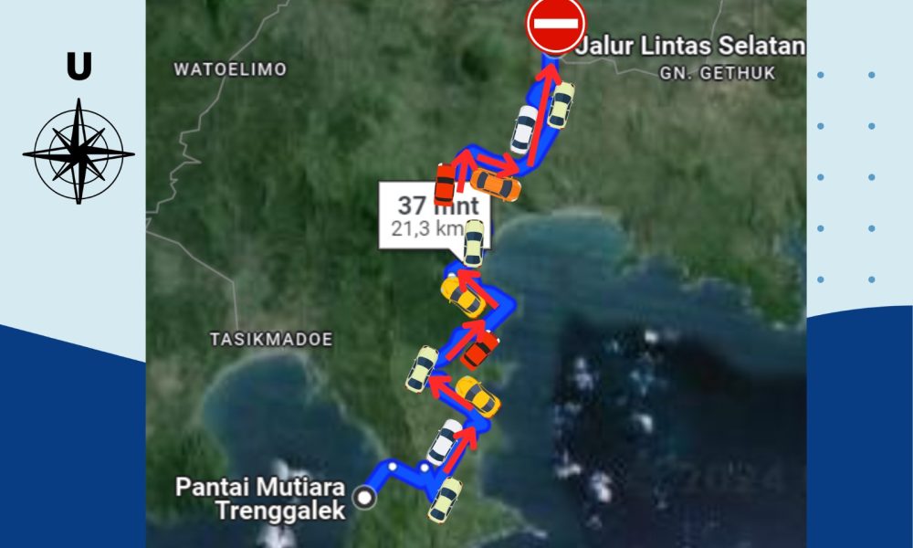 Antisipasi Kemacetan Di Wilayah JLS, Satlantas Polres Tulungagung Terapkan Sistem “ONE WAY” Di Ruas&nbsp;JLS