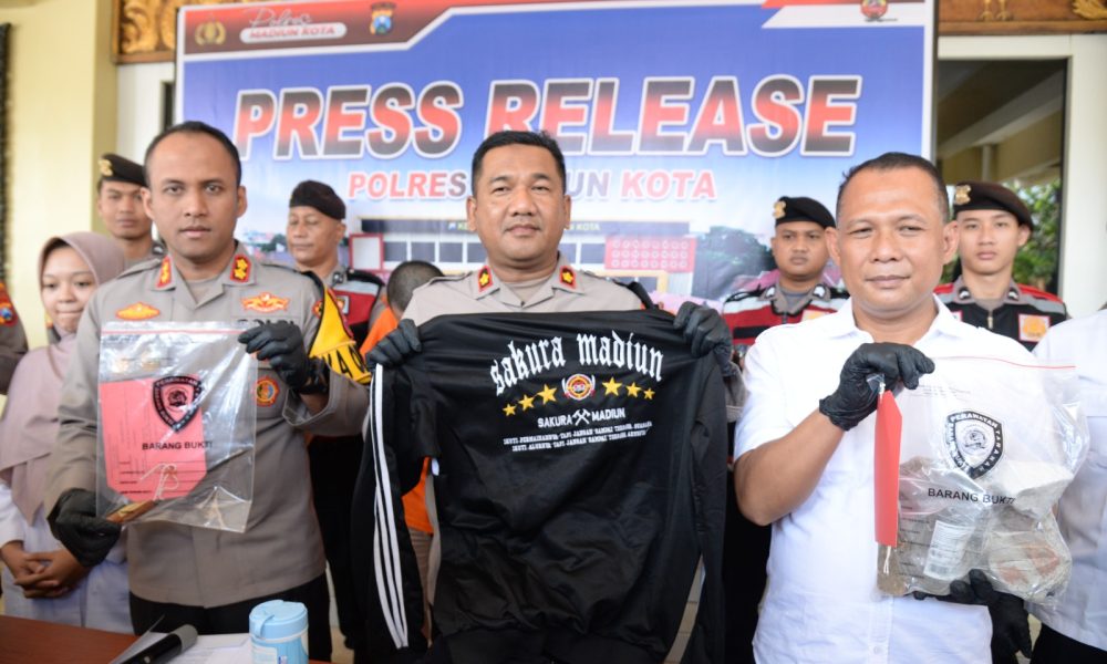 Polres Madiun Kota Berhasil Amankan 11 Tersangka Perusakan Kios dan&nbsp;Pengeroyokan.