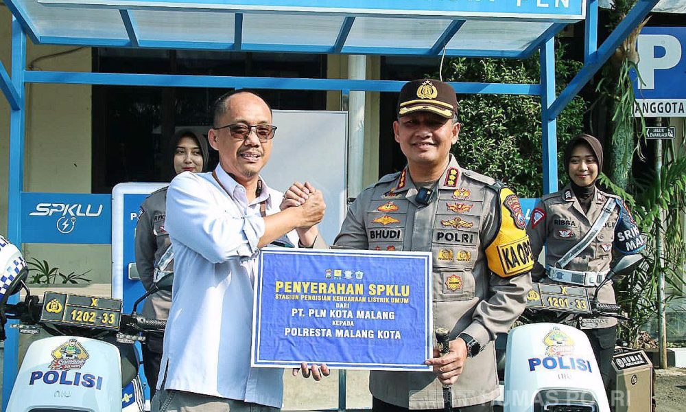 Polresta Malang Sediakan SPKLU Dalam Upaya Dukung Pengurangan&nbsp;Emisi
