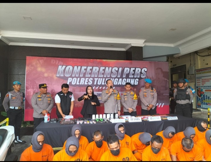 Polisi Tulungagung Ungkap Kasus Narkoba Terbanyak Dalam Kurun kurang dari 1 tahun.